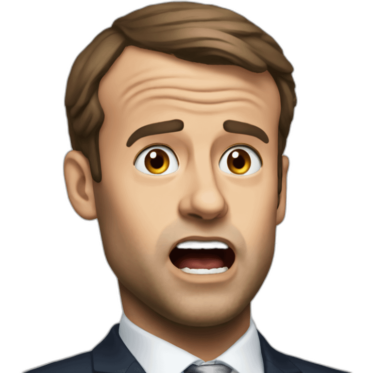 Macron shocked emoji