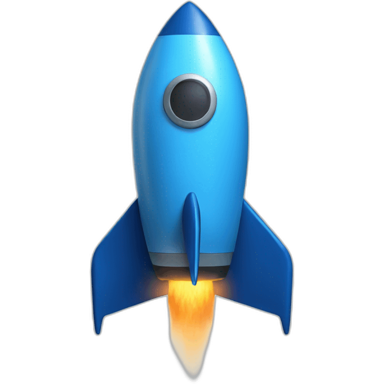 Blue rocket emoji