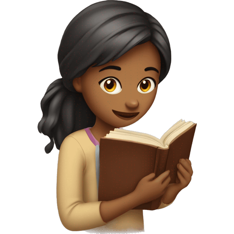 Girl reading a book emoji