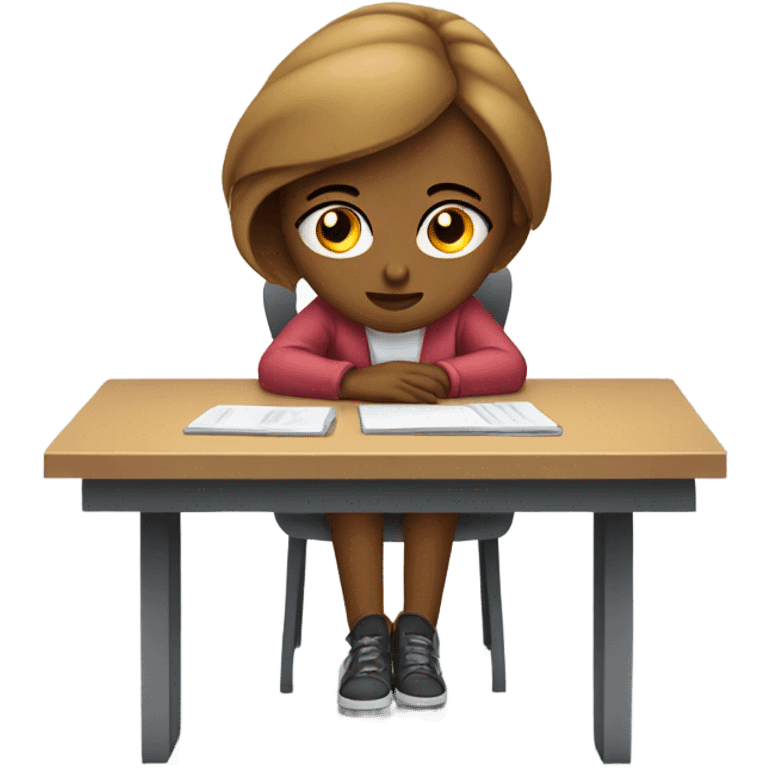 woman on laptop feeling discouraged emoji