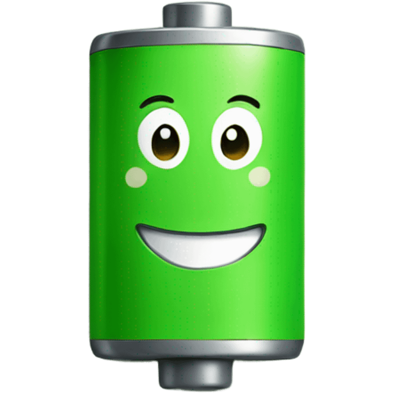 Smiling Green battery  emoji