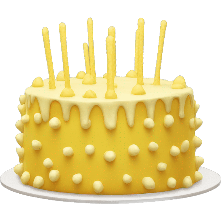 Yellow Spiky Cake emoji