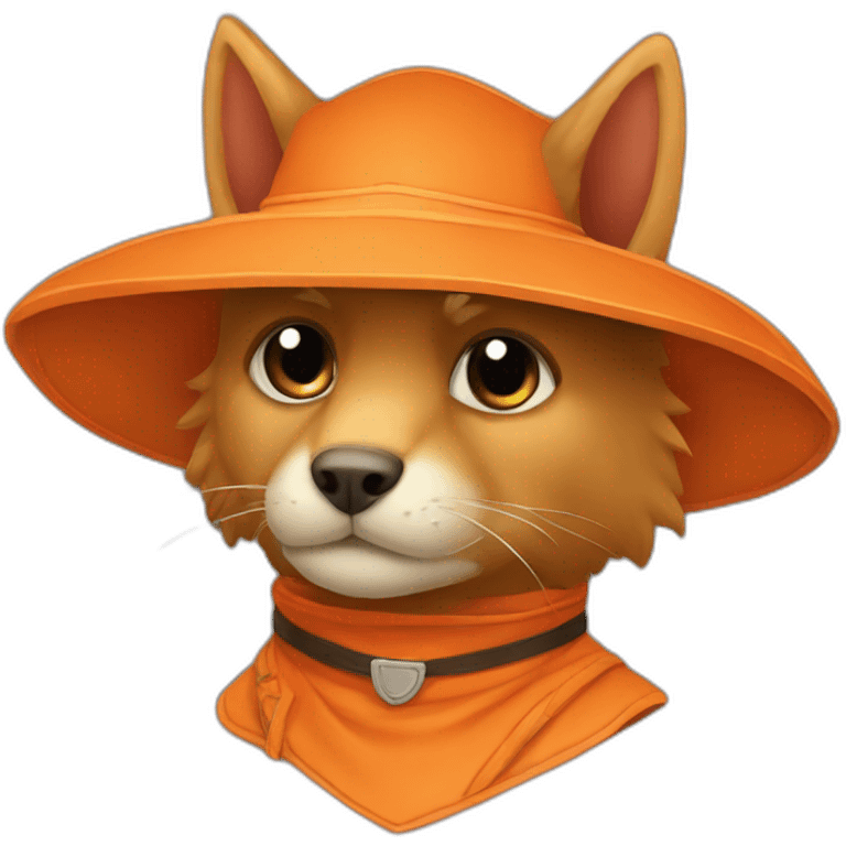 animal zorro color naranja emoji