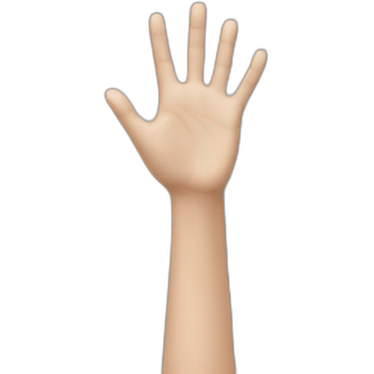 white person hand waving goodbye emoji