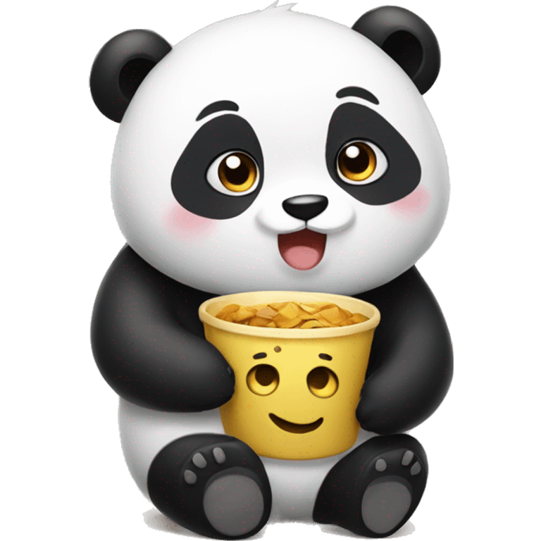 panda with kakao emoji