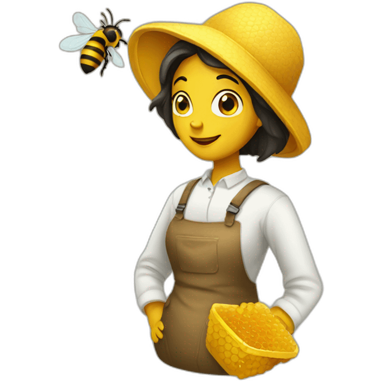 beekeeper lady honey emoji