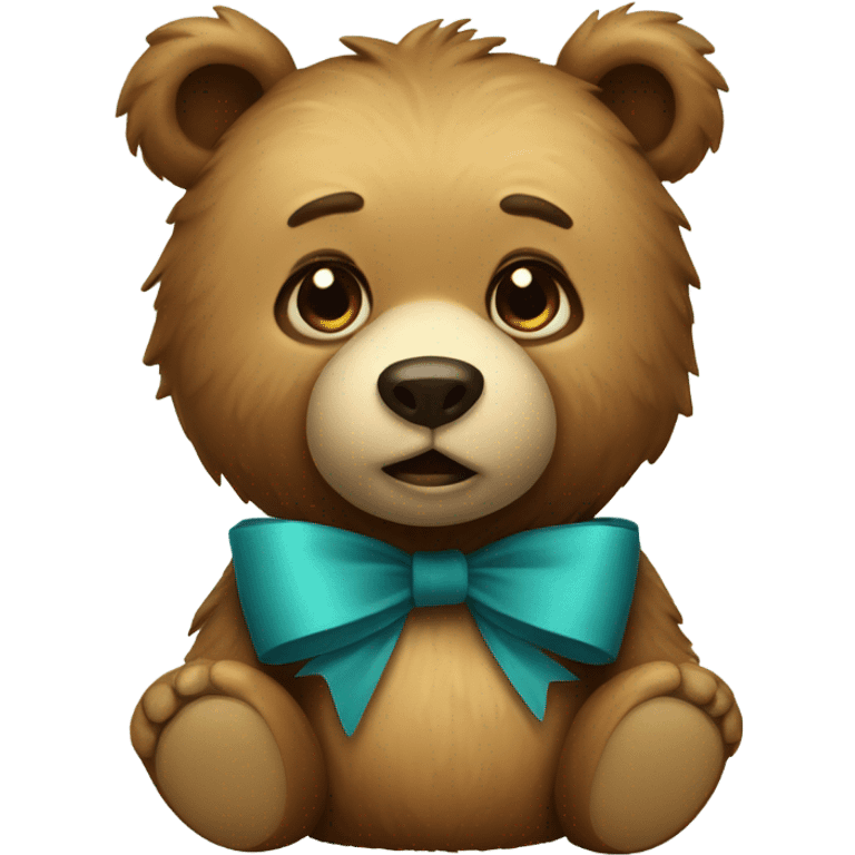 bear with a bow emoji