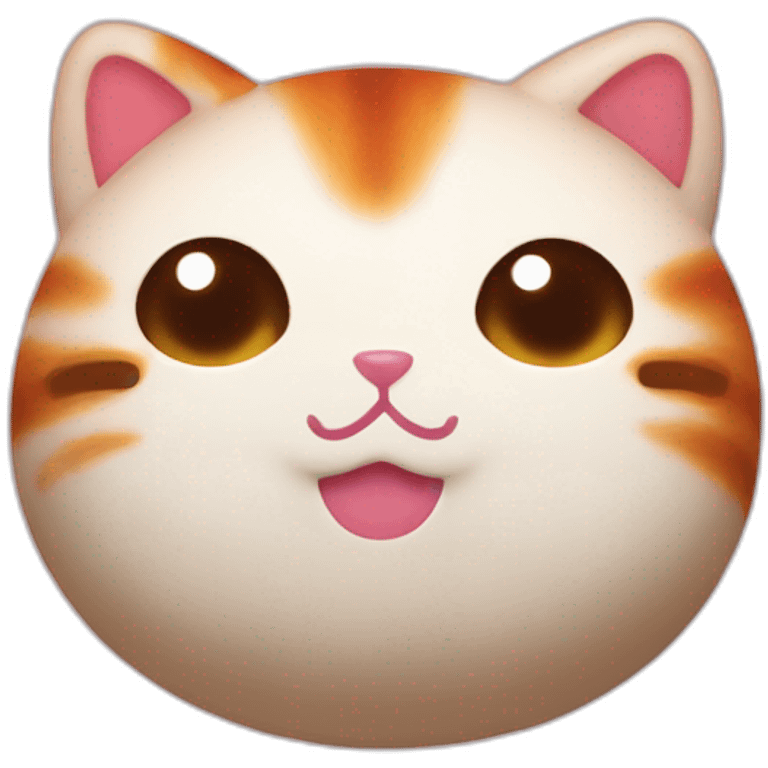 red rice cake mochi cat emoji