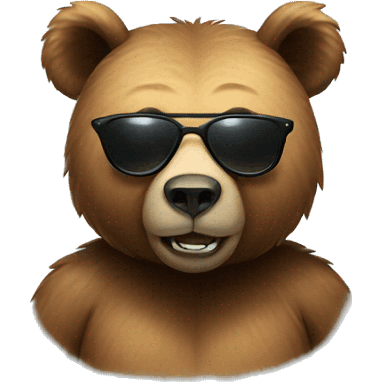 Bear with sunglasses emoji