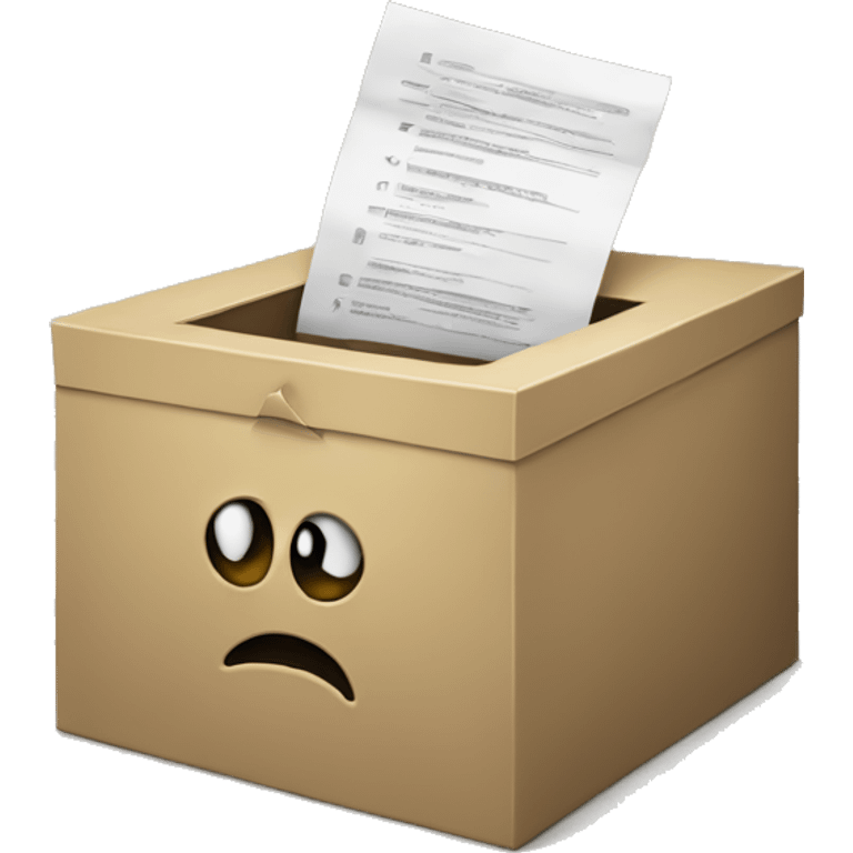 sad ballot box emoji