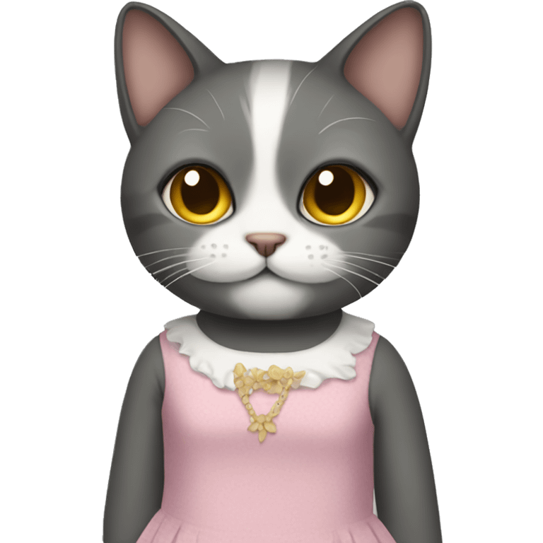 Cat wearing a dress  emoji