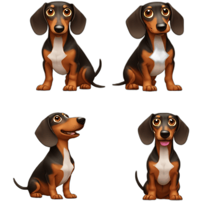 Crazy dachshund emoji