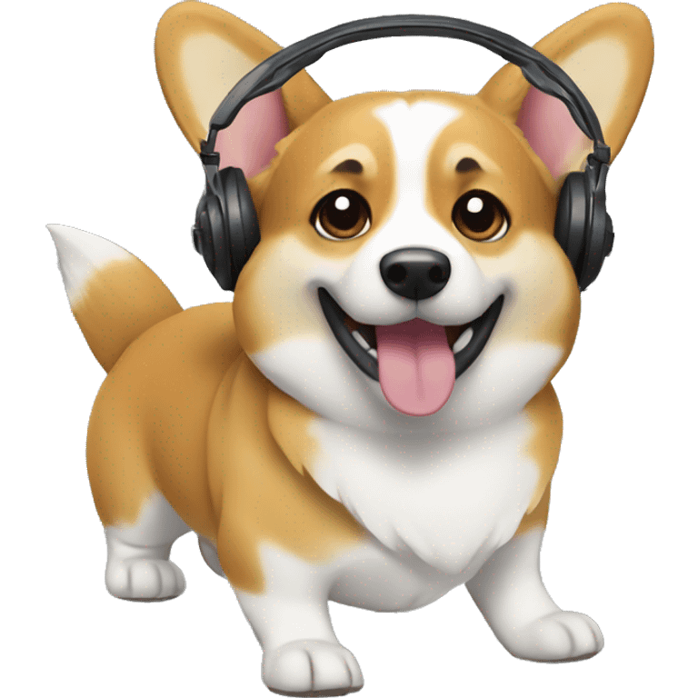 Corgi dj emoji