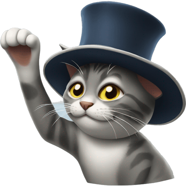 Cat tipping hat emoji