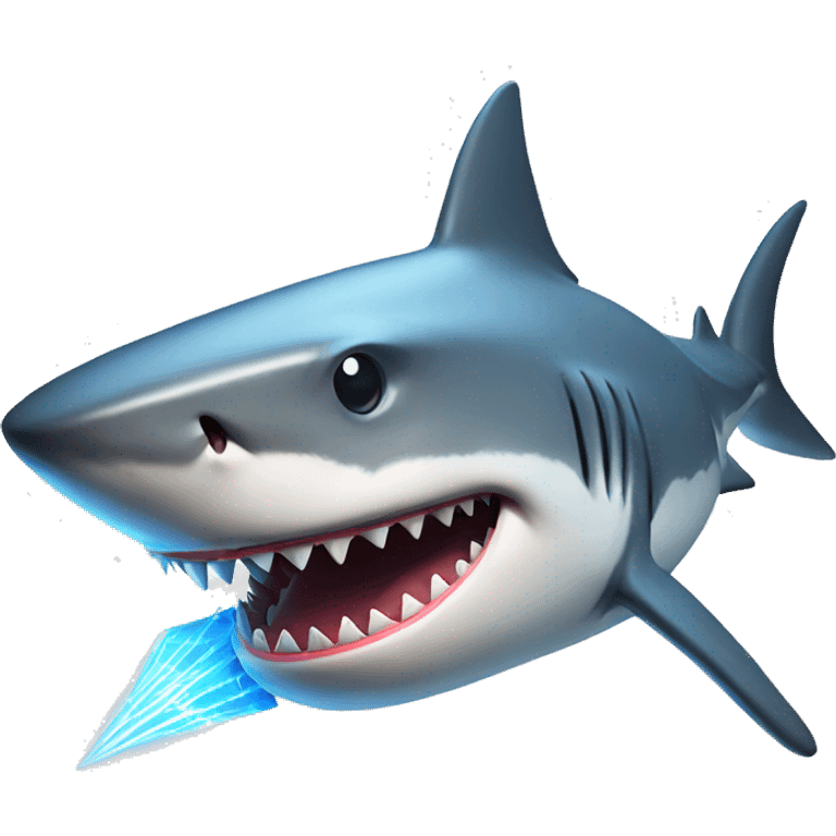 Shark with lasers mounted on his head emoji