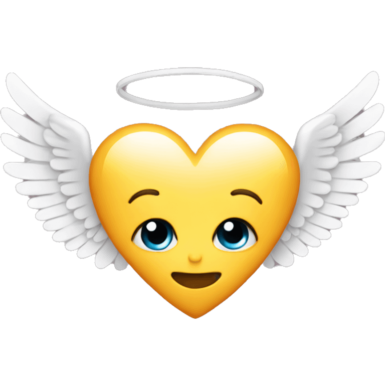 Heart with angel wings emoji