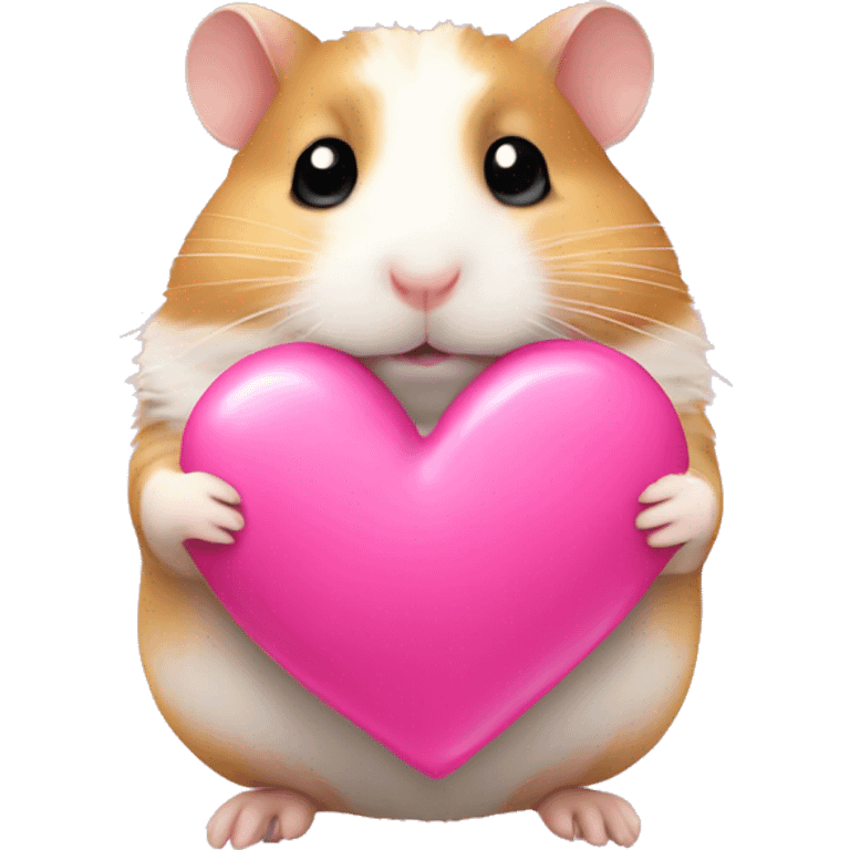 Hamster with pink heart  emoji