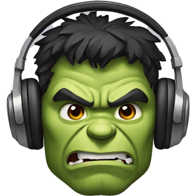 hulk with headphones emoji