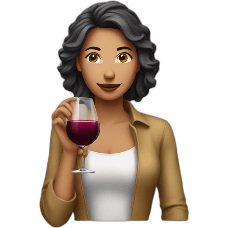 Woman-hacking-wine emoji