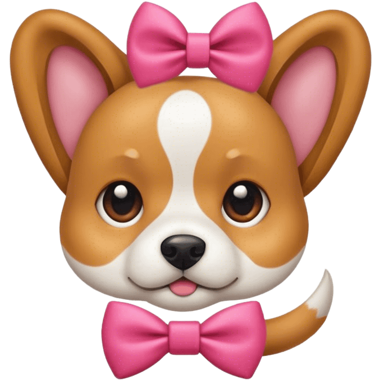 A dog bow emoji