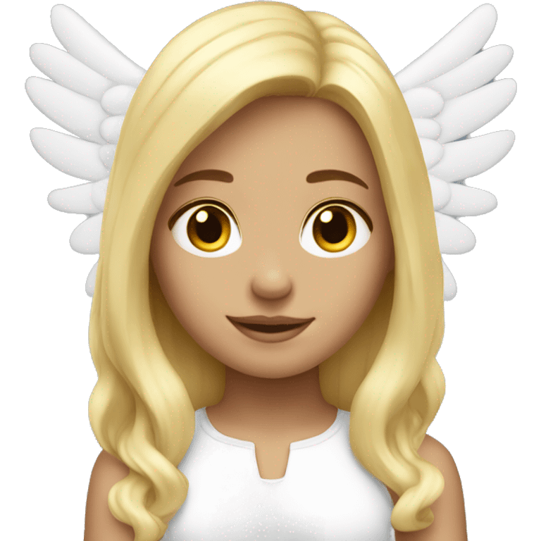 angel blonde hair girl with wings emoji