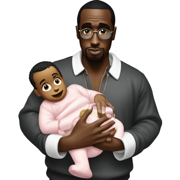 P Diddy holding baby oil  emoji