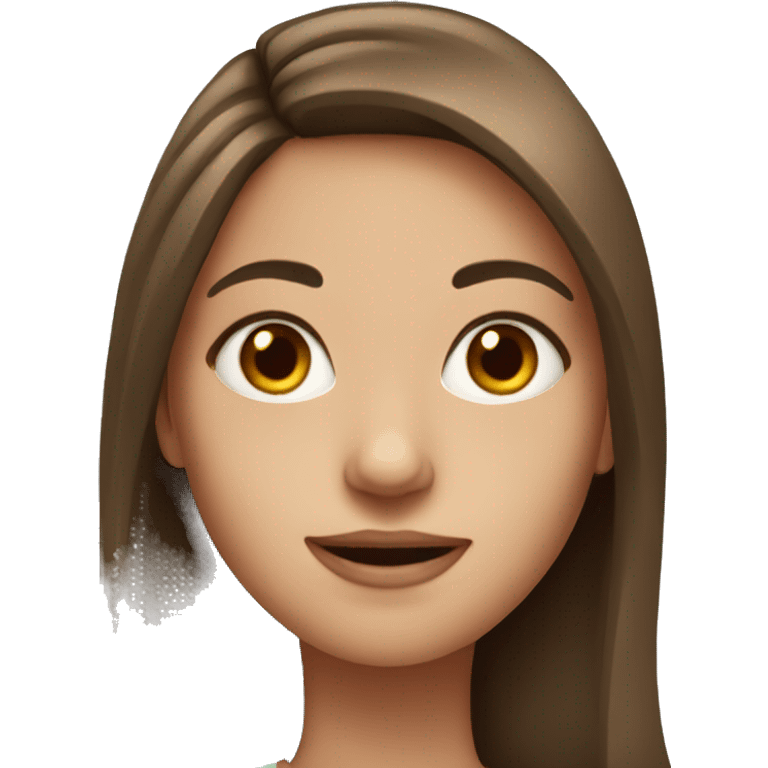 girl with brown hair portrait emoji