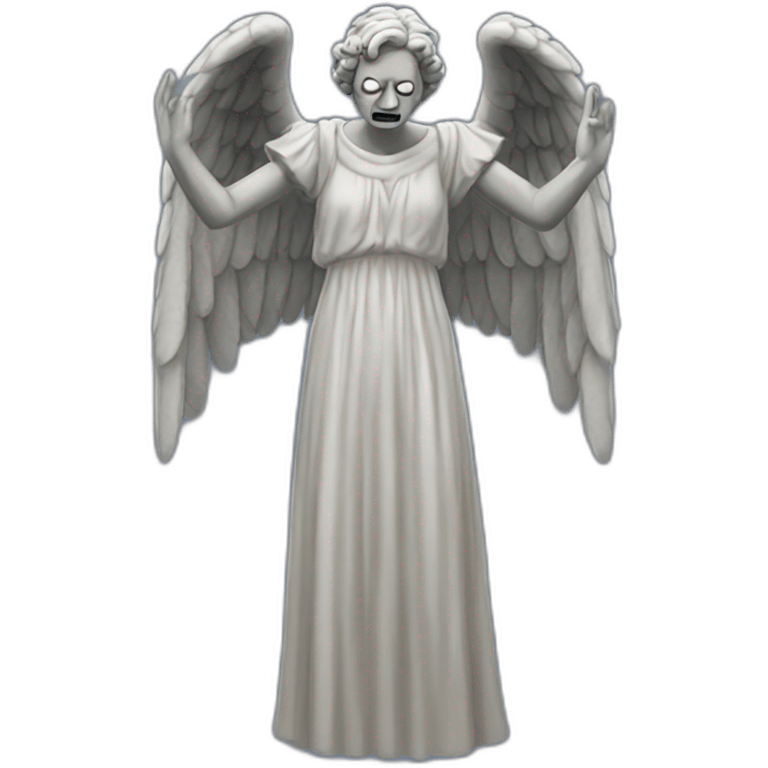 Angry weeping angel full body emoji