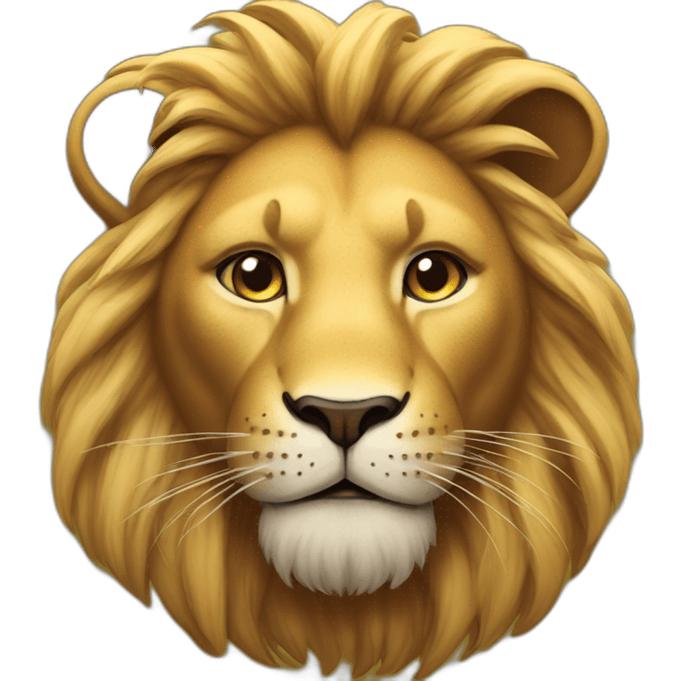 Chat qui monte un lion emoji