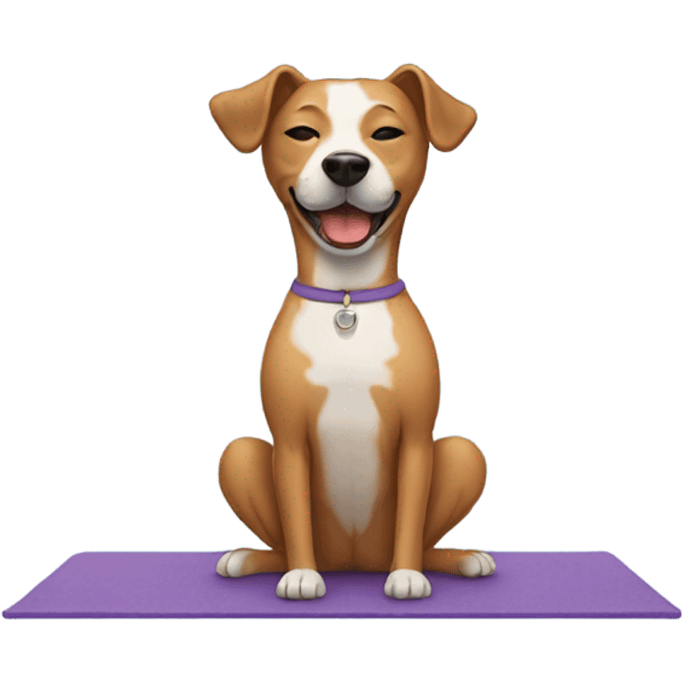 Dog doing yoga emoji