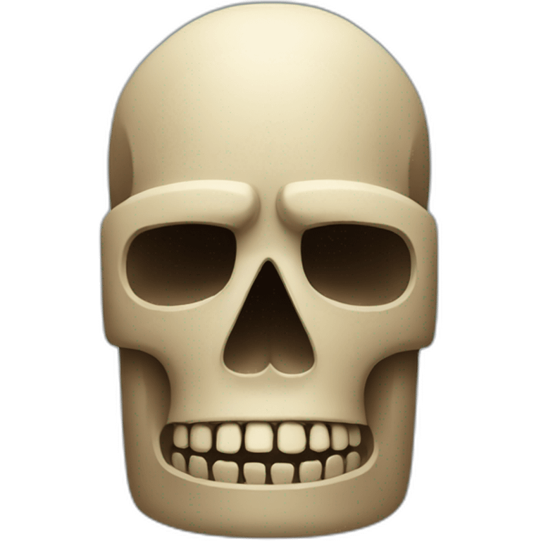 Moai skull emoji