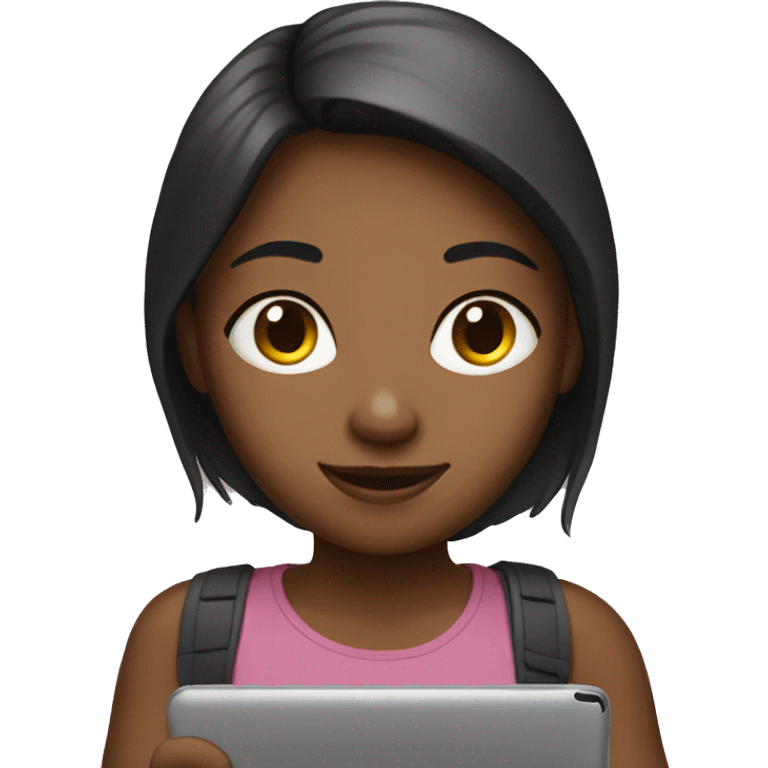 girl with ipad emoji