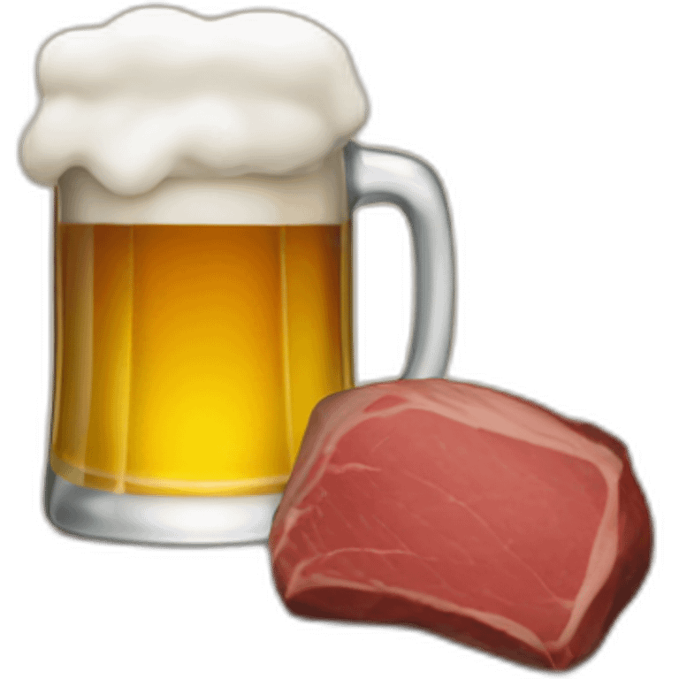 Beer and beef emoji