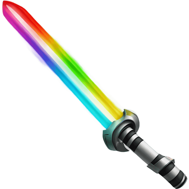 light saber sword with rainbow ray emoji