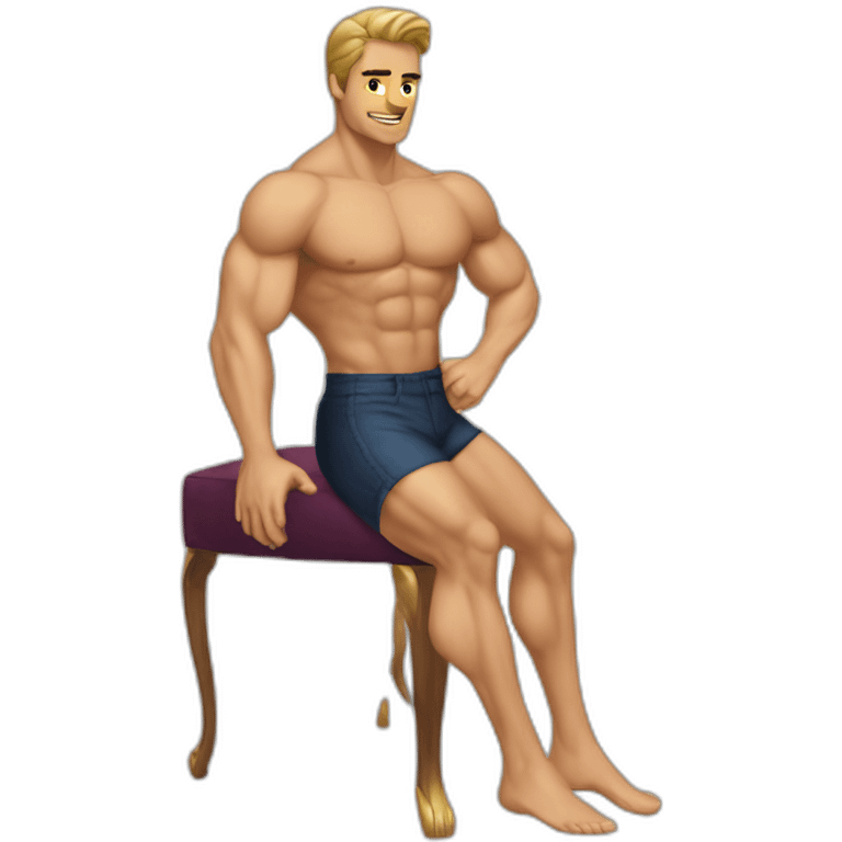 Posh-muscle-boy-leg-split emoji