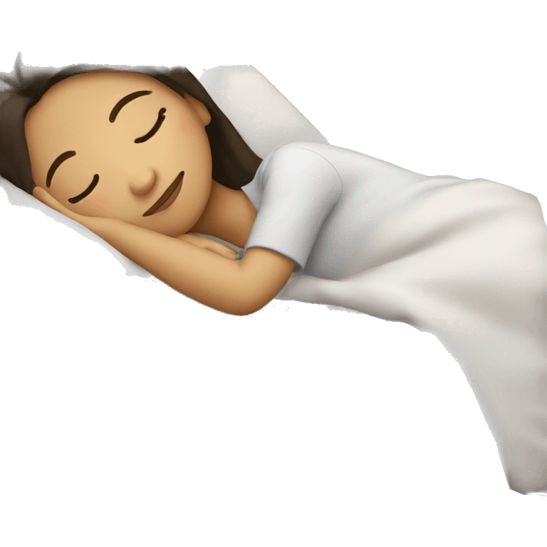 Brunette girl sleeping emoji