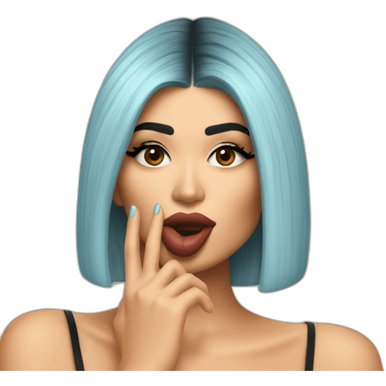 Kylie Jenner blowing a kiss emoji