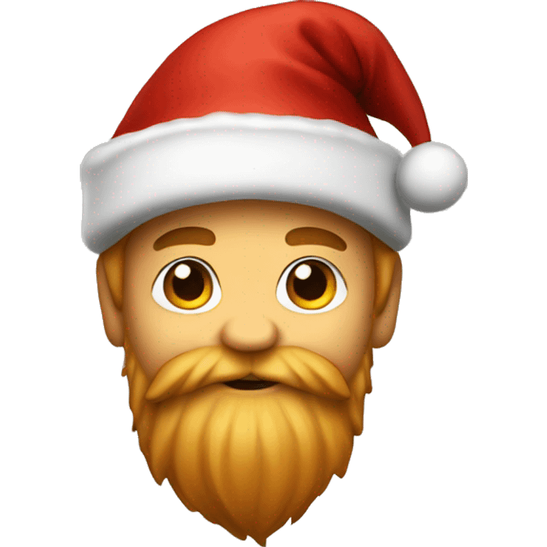 Dwarf with christmas hat emoji