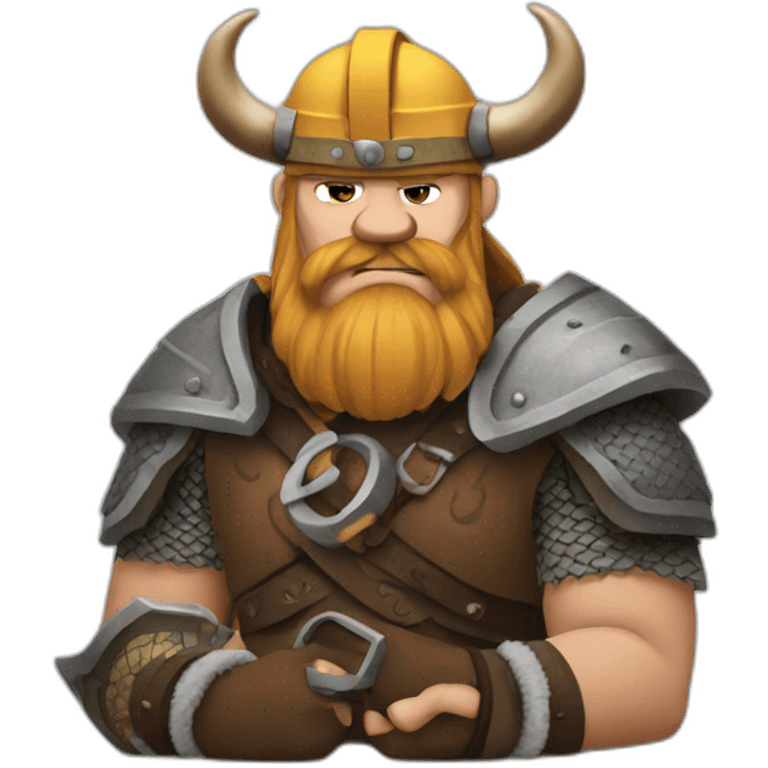 Sad Viking on his phone on social media emoji