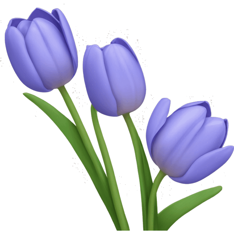 Periwinkle tulips emoji