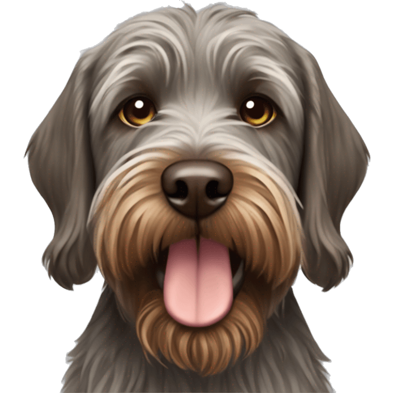 Wirehaired pointing griffon dog breed emoji