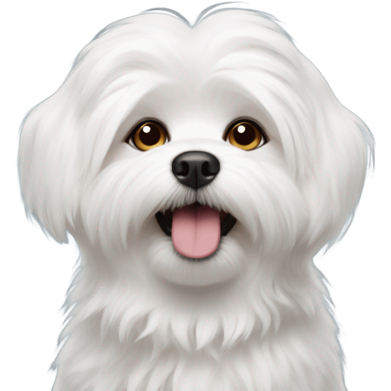 fluffy Maltese dog emoji