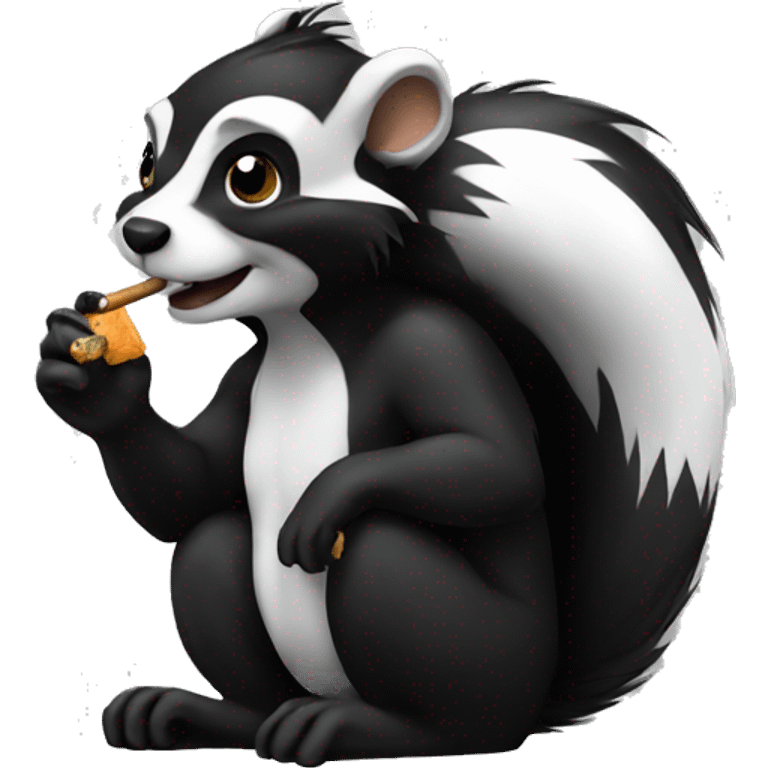 Skunk smoking  emoji