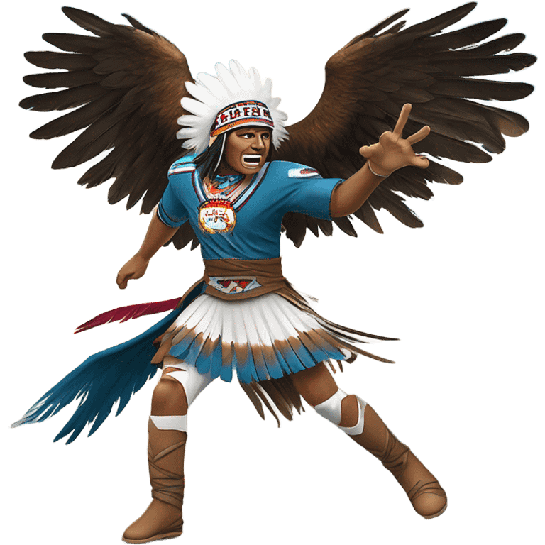 Philadelphia eagle attacking kansas city chief emoji