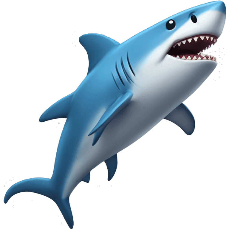 Blue dancing shark emoji