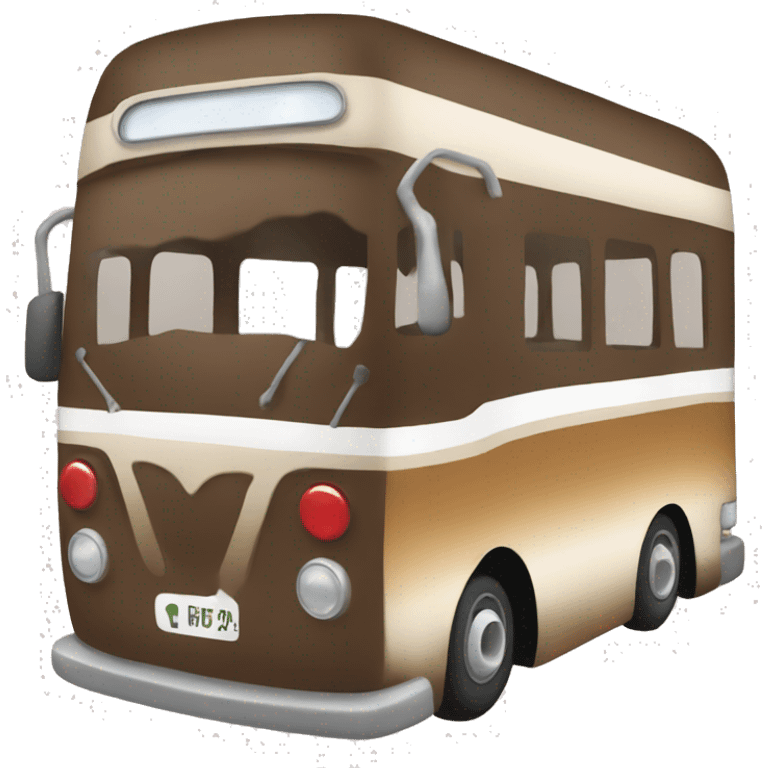 bus in coffee emoji