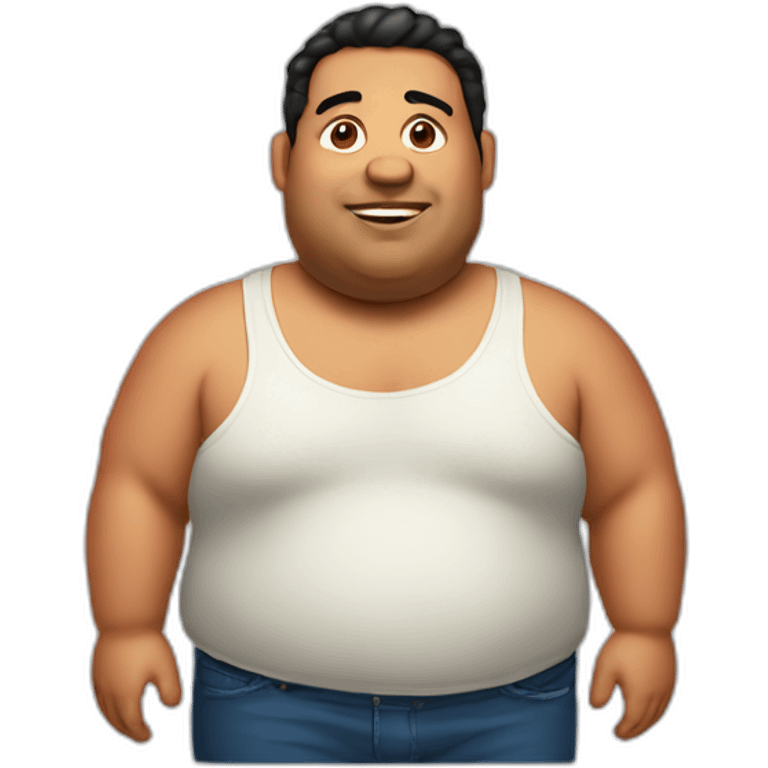 Fat latino Guy with red pants emoji