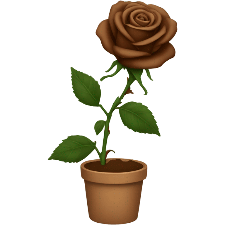 brown rose emoji