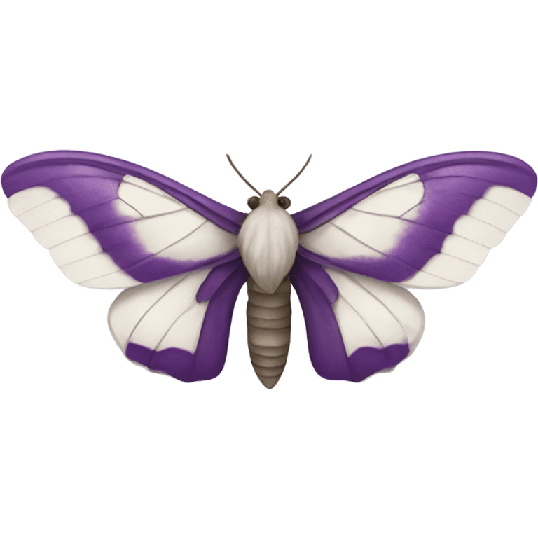 Moth purple and white emoji