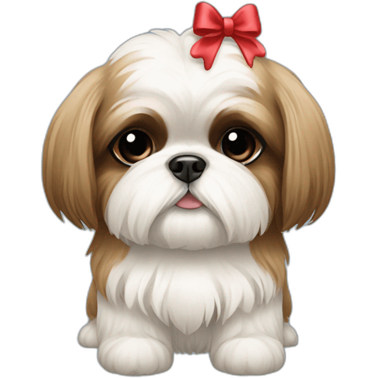 Shihtzu with a bow emoji